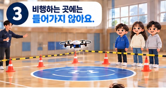 약속 3. 비행하는 곳에는 들어가지 않아요